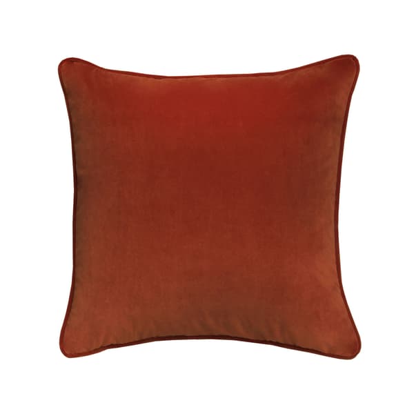 Villandry Rust, Sustainable Feather, Cushion, 55cm x 55cm - Andrew Martin Velvet Plain thumbnail