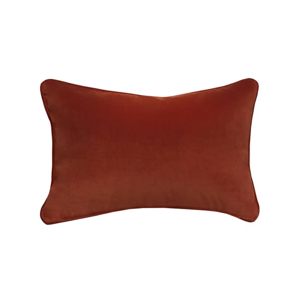 Villandry Rust, Sustainable Feather, Rectangle Cushion, 55CM X 40CM - Andrew Martin Velvet Plain thumbnail