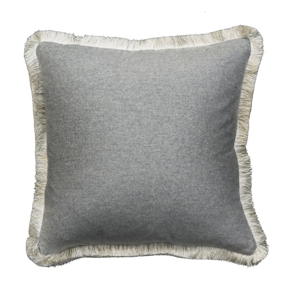 York Marl/Alezio, Sustainable Feather, Cushion, Grey - Andrew Martin Sophie Paterson With Trim/Fringe & Wool Blend Plain thumbnail
