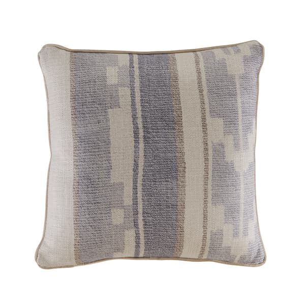 Indus Cloud, Sustainable Feather, Cushion - Andrew Martin Linen Blend Ikat & Stripe thumbnail