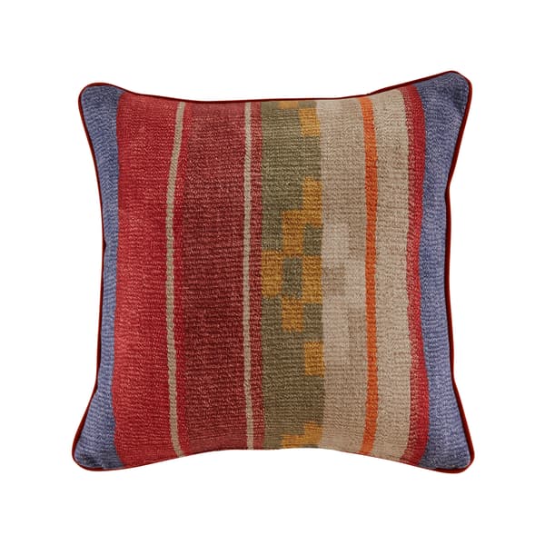 Indus Brick, Sustainable Feather, Cushion - Andrew Martin Linen Blend Ikat & Stripe thumbnail