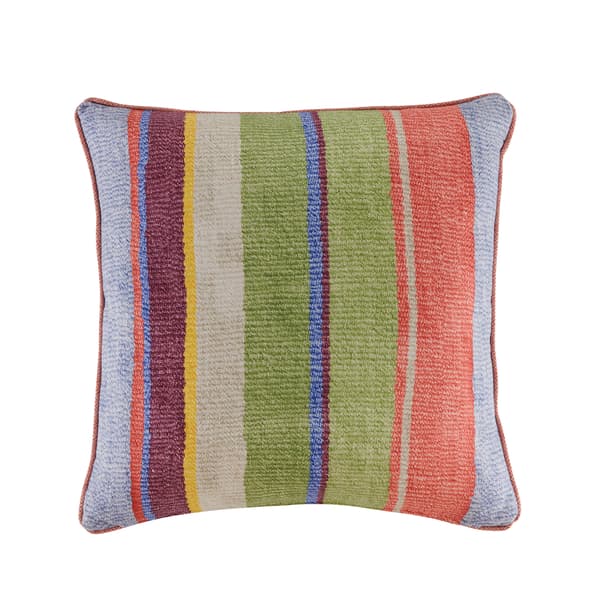 Indus Multi, Sustainable Feather, Cushion - Andrew Martin Linen Blend Ikat & Stripe thumbnail