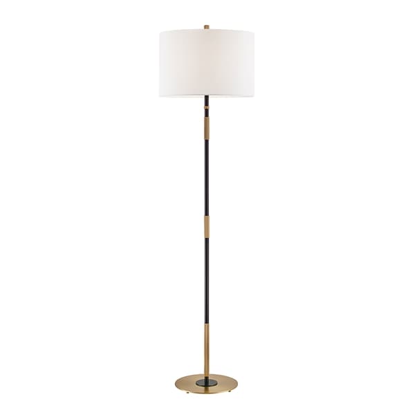 Bowery Floor Lamp, Floor Lamp, Black/Brass - Andrew Martin thumbnail