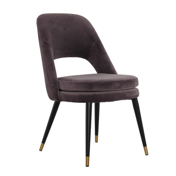 Dash Dining Chair, Dining Chair, Brown/Purple/Grey - Andrew Martin Velvet thumbnail