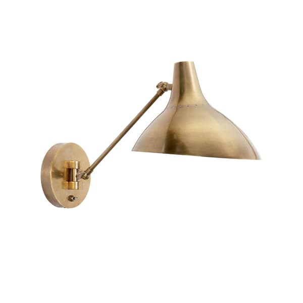 Charlton Wall Light Brass, Wall Light, Hand-Rubbed Antique Brass - Andrew Martin thumbnail