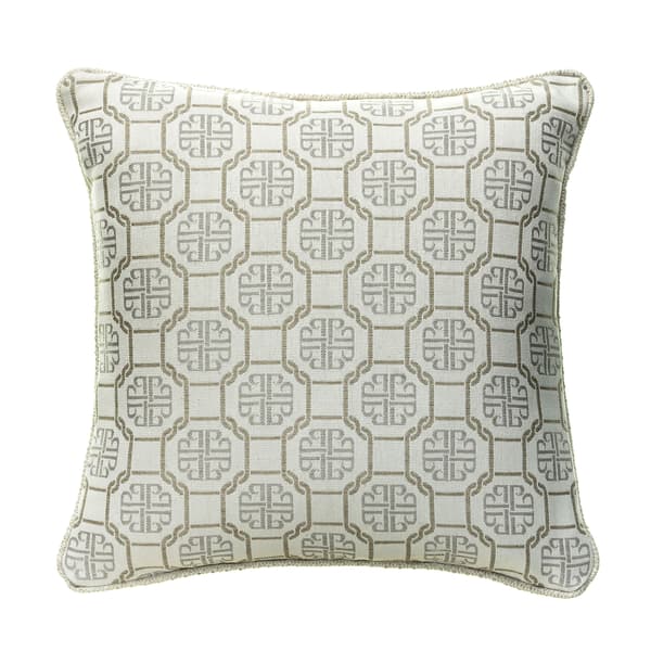 Petro Natural, Sustainable Feather, Cushion - Andrew Martin Cotton Blend & Wool Blend Geometric thumbnail