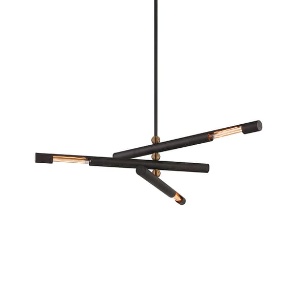 Hendrix Chandelier, Black/Brass - Andrew Martin thumbnail