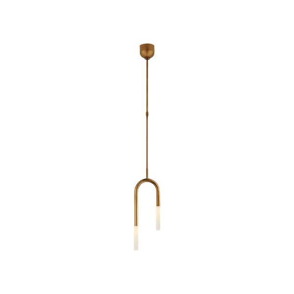 Rousseau Pendant Brass, Pendant Light, Antique-Burnished Brass/Crystal - Andrew Martin thumbnail