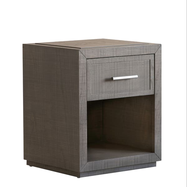 Raffles 1 Drawer Bedside Table Grey, Small Bedside Table, Small - Andrew Martin thumbnail