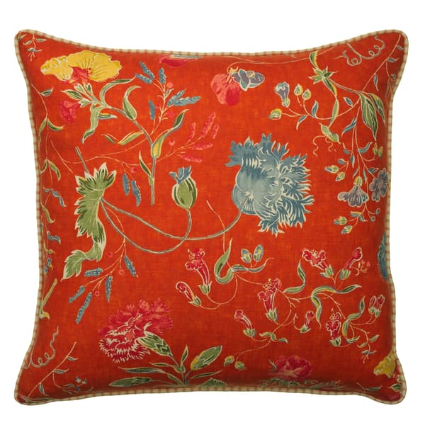 Wild Wood Pumpkin, Sustainable Feather, Cushion, 55cm x 55cm - Andrew Martin Eco-conscious & Linen & Linen Blend Floral thumbnail