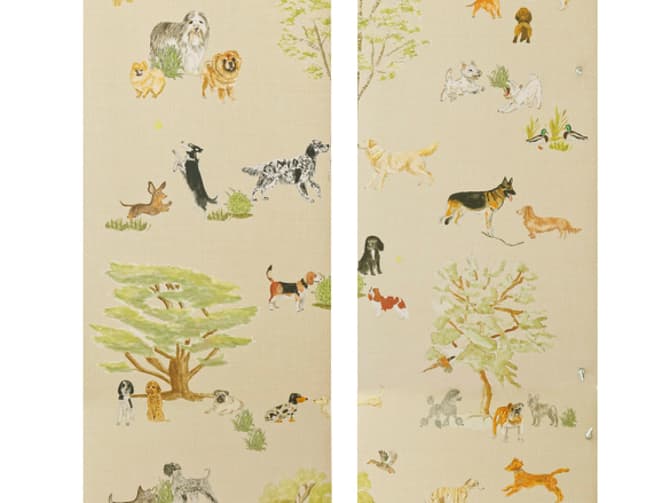 Luxury Dog Print Wallpaper