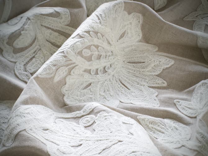 Calm tropical embroidery