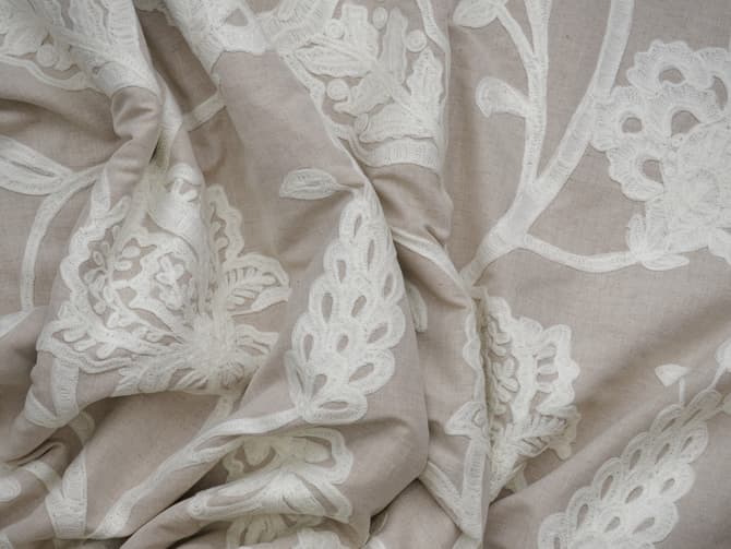 Calm tropical embroidery