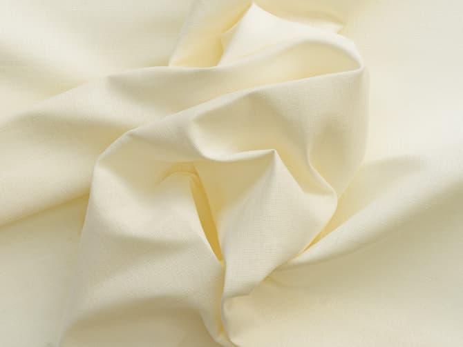 100% linen, ivory-toned plain