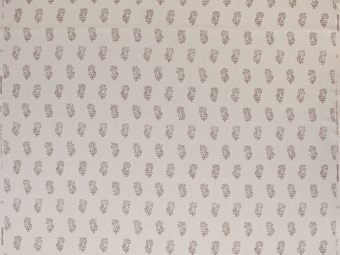Brown botanical motif on beige