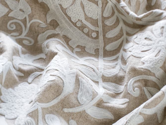 Calming floral embroidery