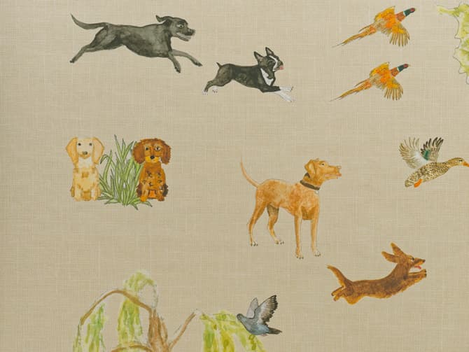 Luxury Dog Print Wallpaper