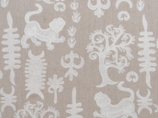 Whimsical Embroidery on Linen