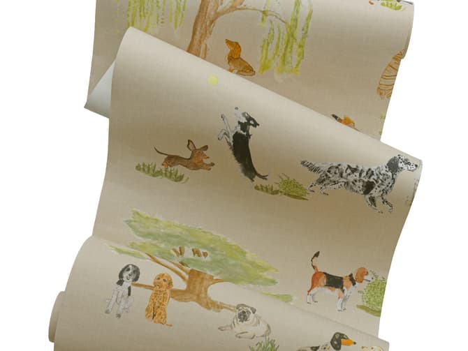 Luxury Dog Print Wallpaper