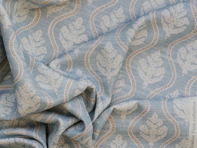 Small-scale botanical print fabric