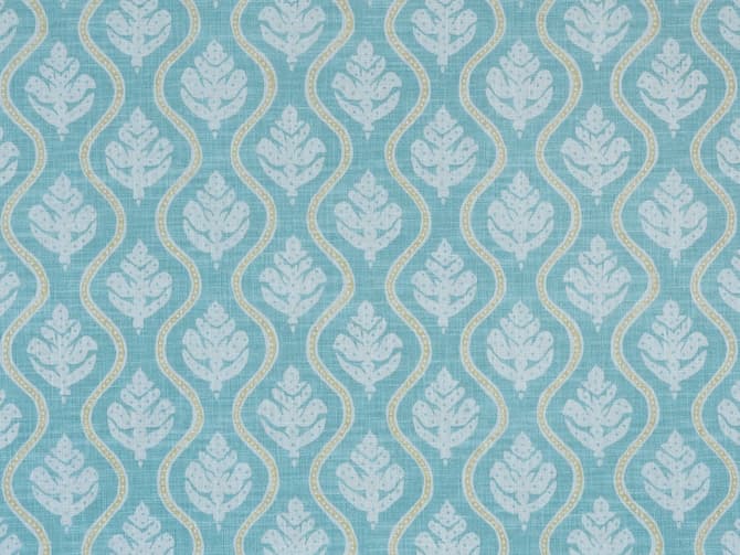 Small-scale botanical print fabric