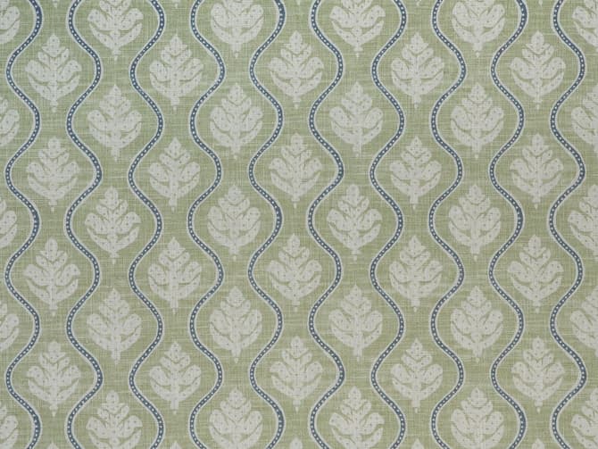 Small-scale botanical print fabric