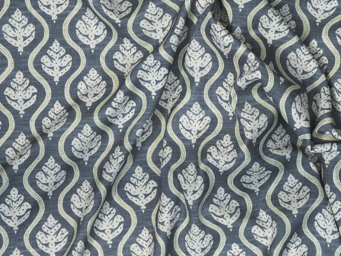Small-scale botanical print fabric