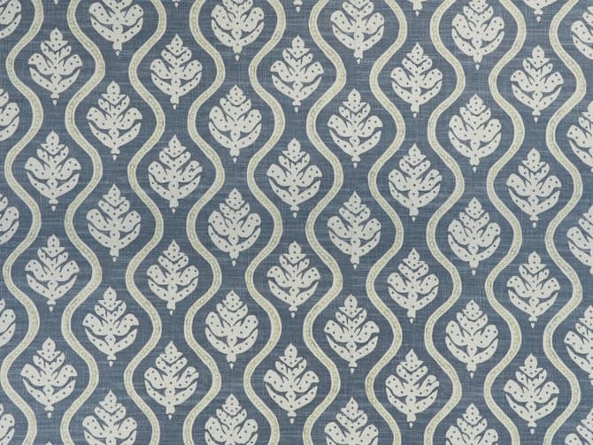Small-scale botanical print fabric