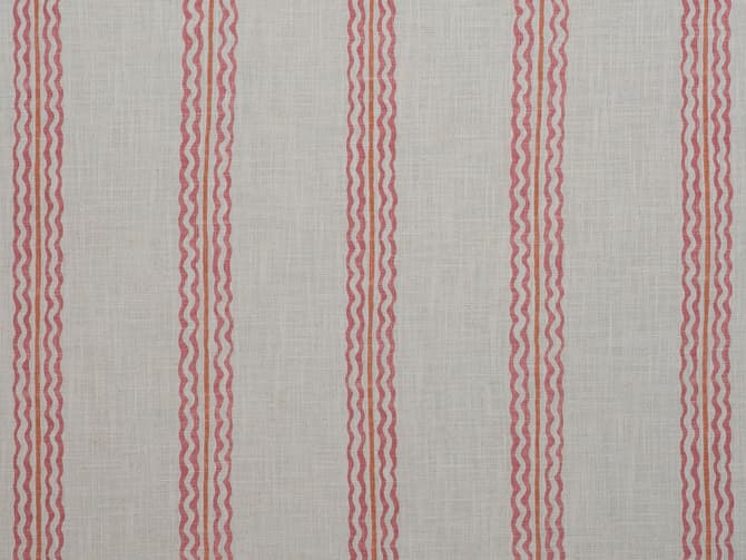 Vibrant striped linen-blend fabric
