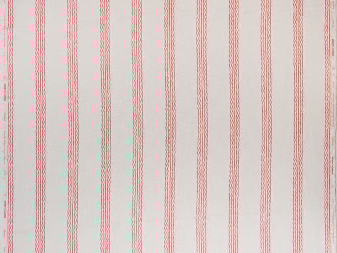 Vibrant striped linen-blend fabric