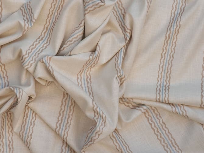 Cool striped linen-blend fabric