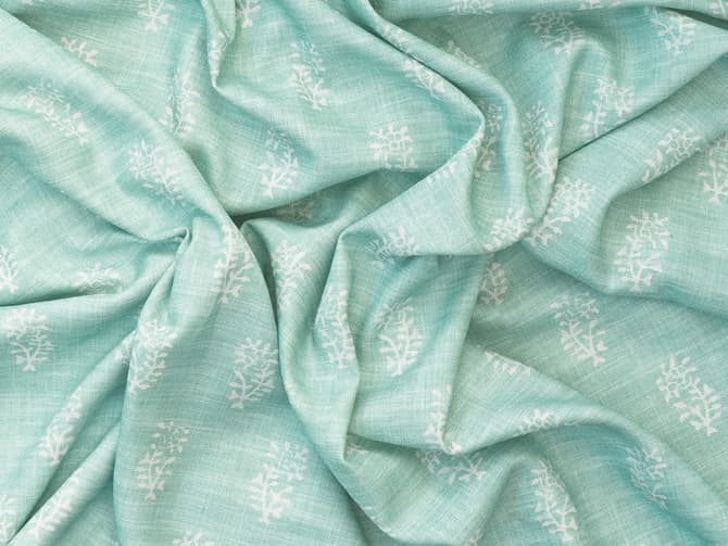 Fresh botanical stripe in blue-green
