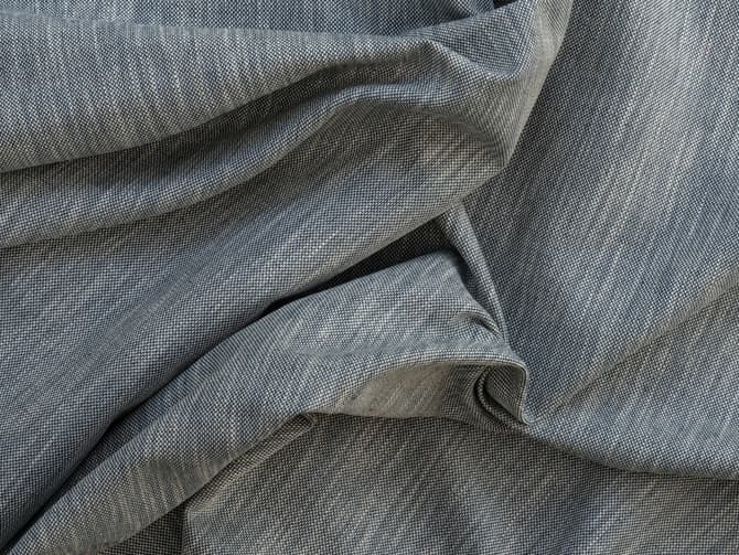 Inky blue plain linen