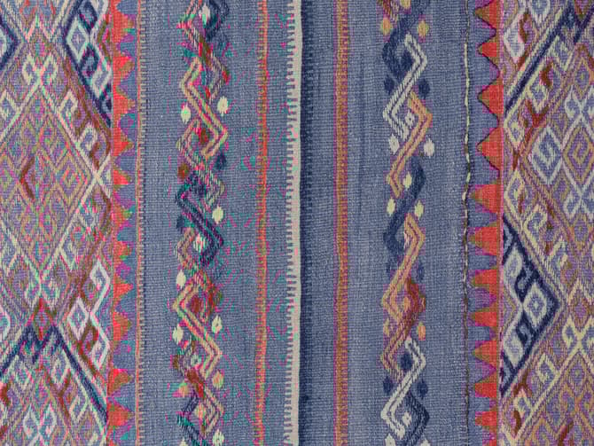 Intricate print in denim