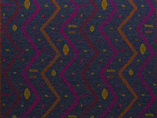 Jacquard weave in indigo
