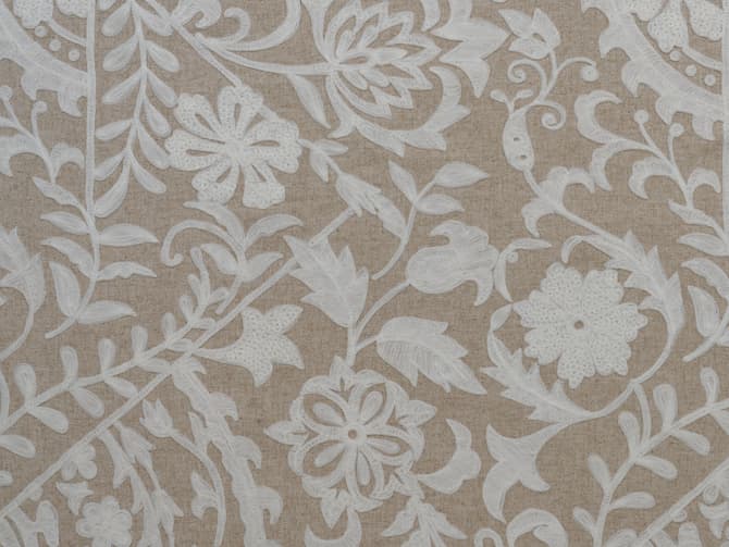 Calming floral embroidery