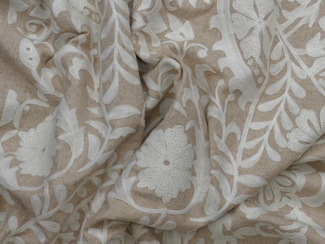 Calming floral embroidery