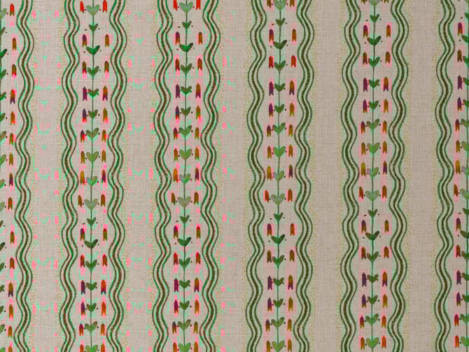 Hand-drawn stripes in uplifting greens