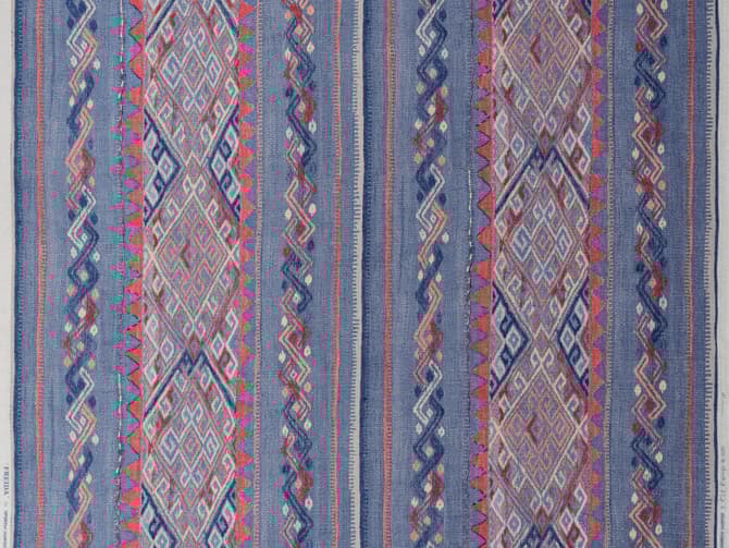 Intricate print in denim