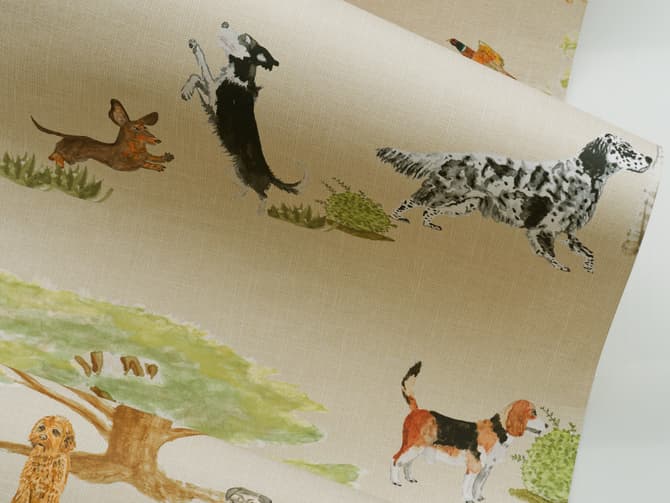 Luxury Dog Print Wallpaper