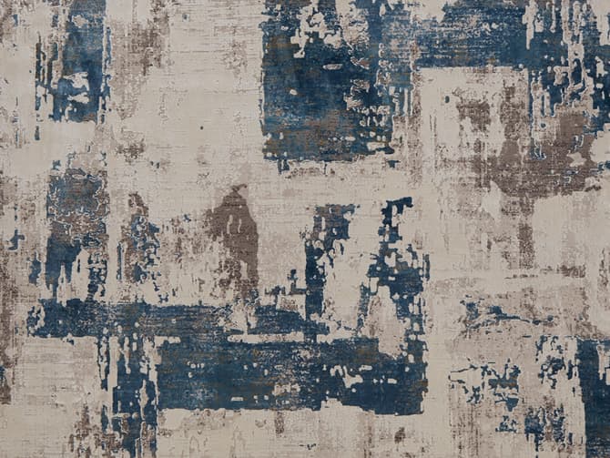 Azra blue and beige Persian rug