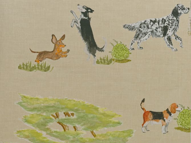 Luxury Dog Print Wallpaper