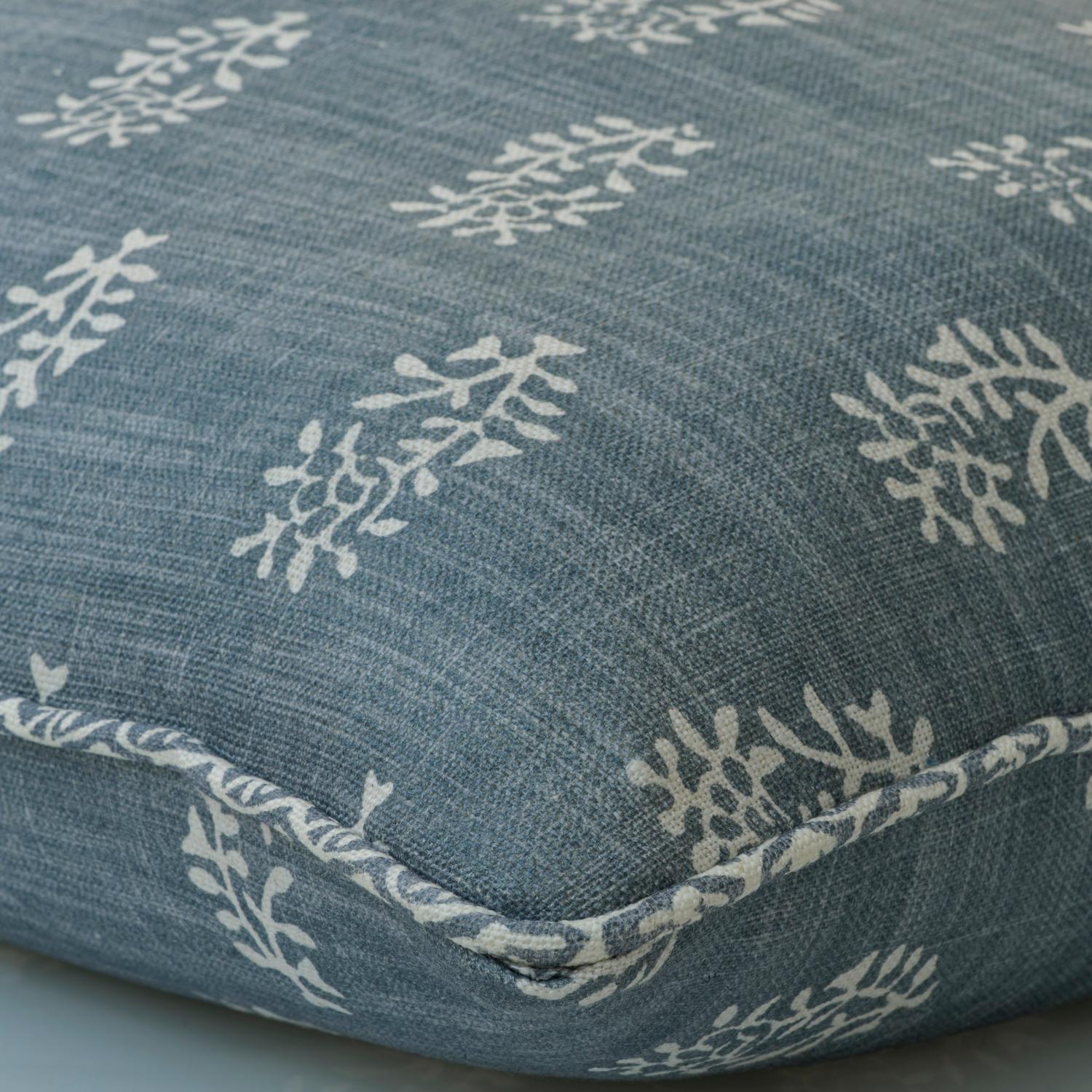 Thyme Linen On Iris Sustainable Feather Cushion 55cm X 55cm - Andrew Martin Linen Linen Blend Floral Small Prints