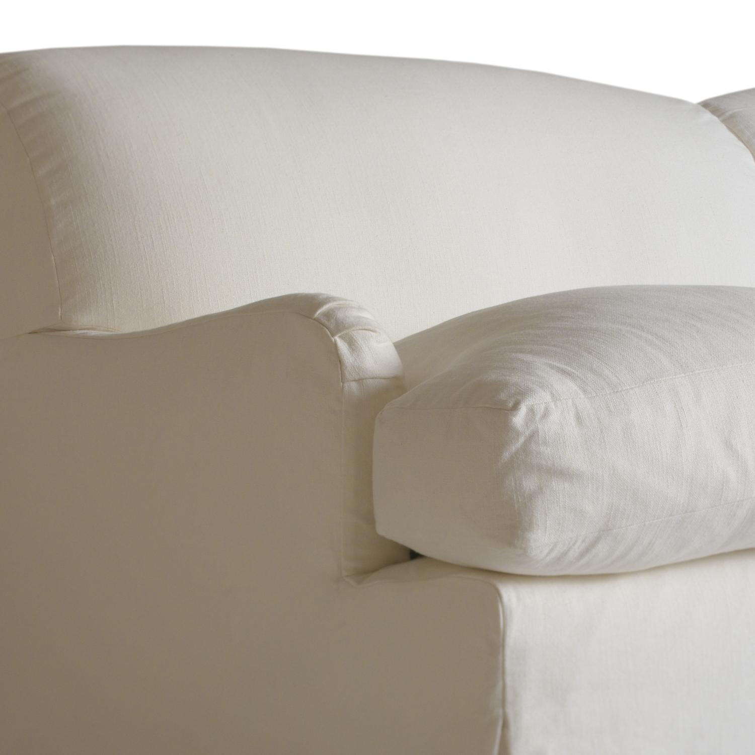 Lady May Sofa In House Linen White Sofa - Andrew Martin