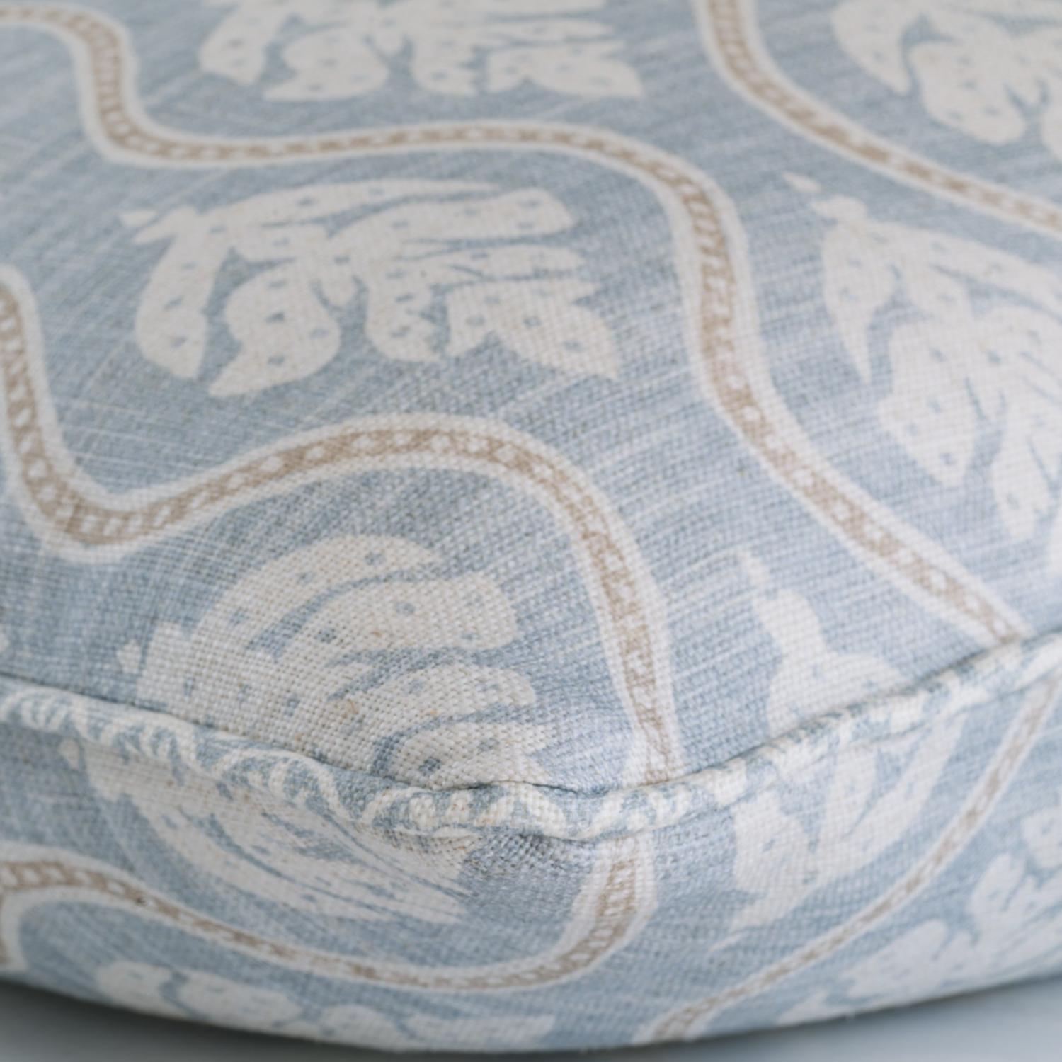 Fig Sky Sustainable Feather Cushion 55cm X 55cm - Andrew Martin Linen Linen Blend Floral Small Prints