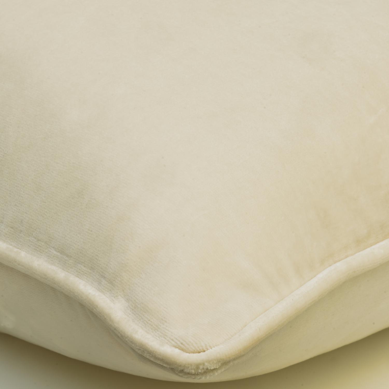 Medici Chalk Sustainable Feather Cushion - Andrew Martin Eco-conscious Cotton Velvet Plain