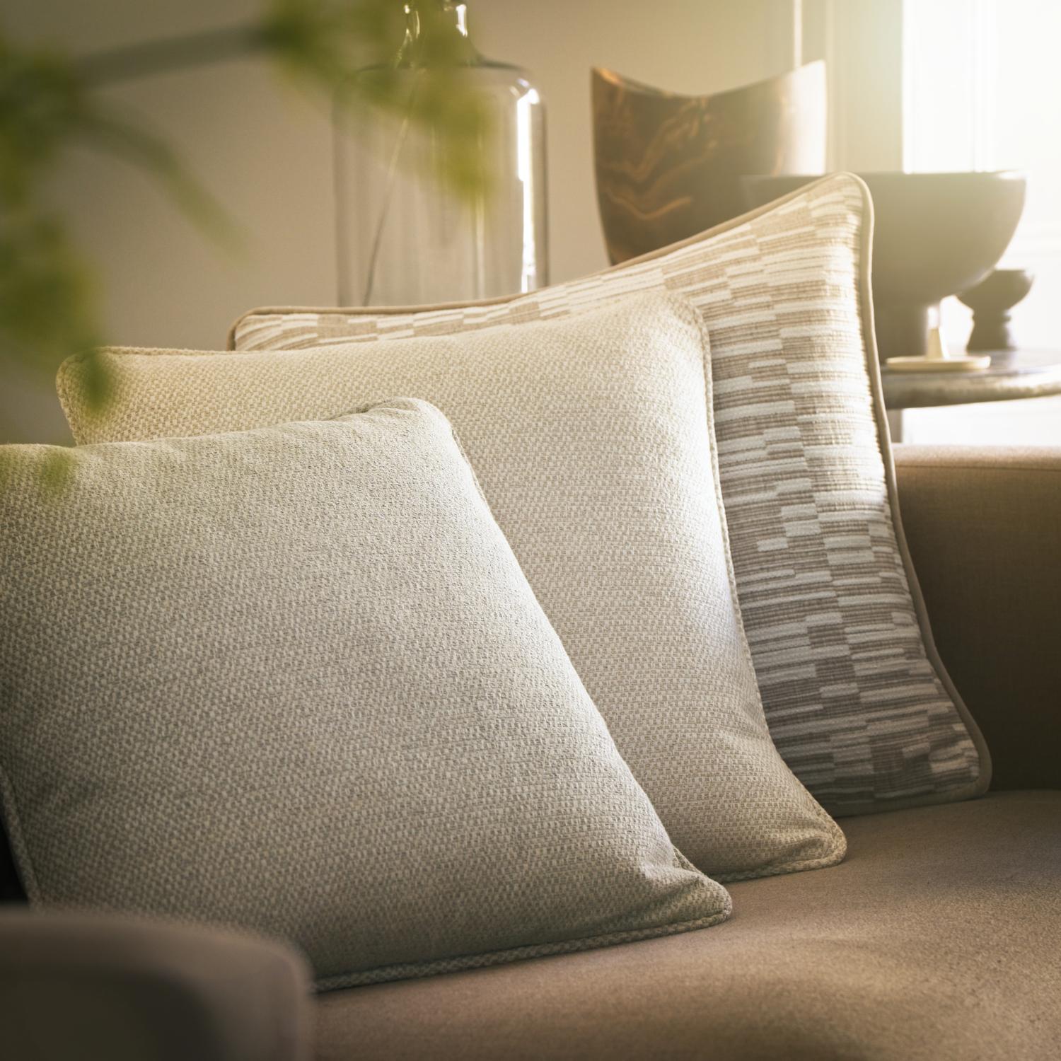 Jetty String 50 50 Wool And Feather Mix Cushion 55cm X 55cm - Andrew Martin Woolkeepers Eco-conscious Wool Feather Filling Linen Linen Ble