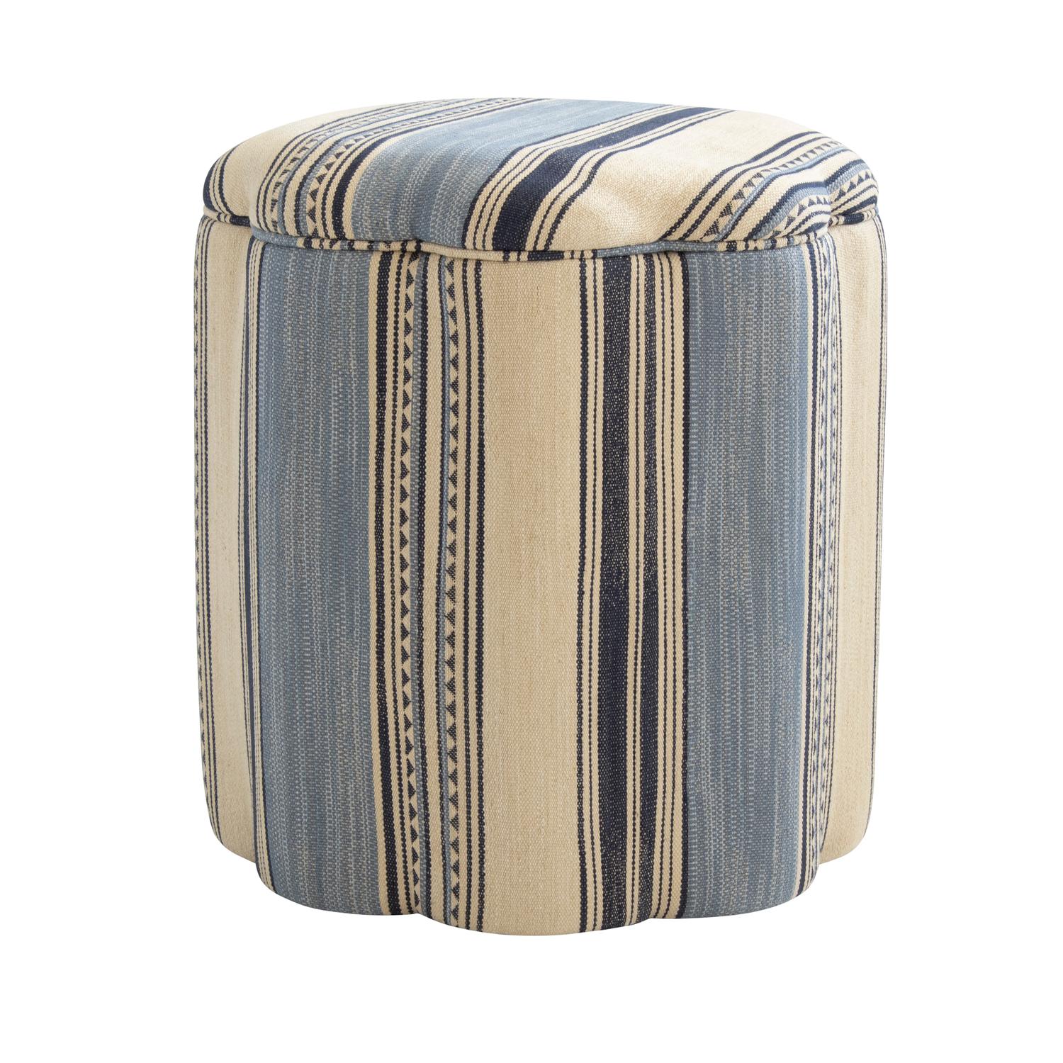 Daisy Ottoman Las Salinas 8 Chair Blue - Andrew Martin Cotton