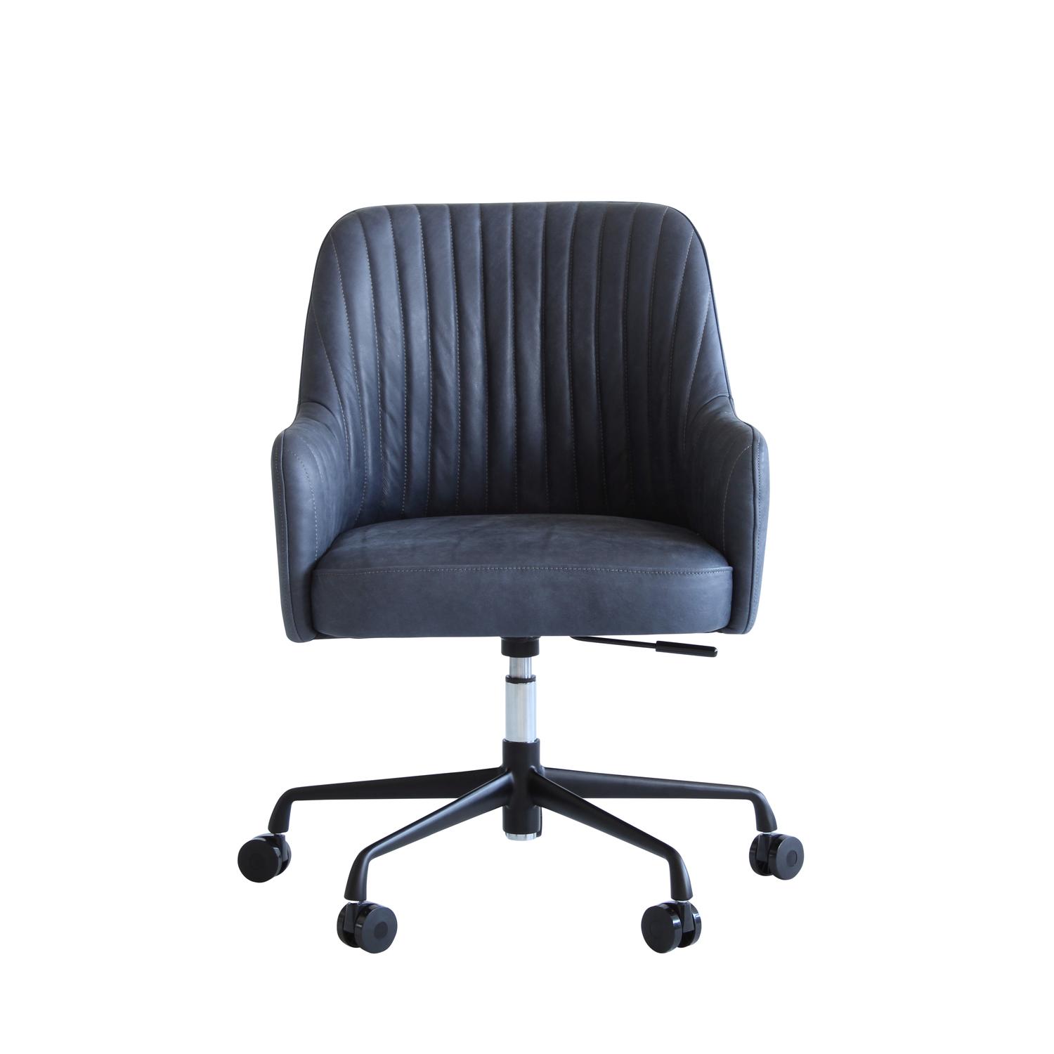 Freud Desk Chair Chair Grey - Andrew Martin Leather