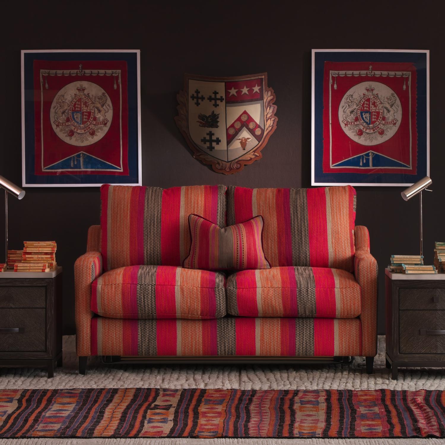 Las Salinas 5 Sustainable Feather Cushion 55cm X 40cm - Andrew Martin Cotton Blend Kilim Stripe